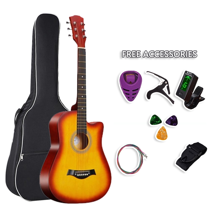 KAWES Guitar Acoustic Guitar With Free Backpack And Free String Accessories Set Shopee Philippines
