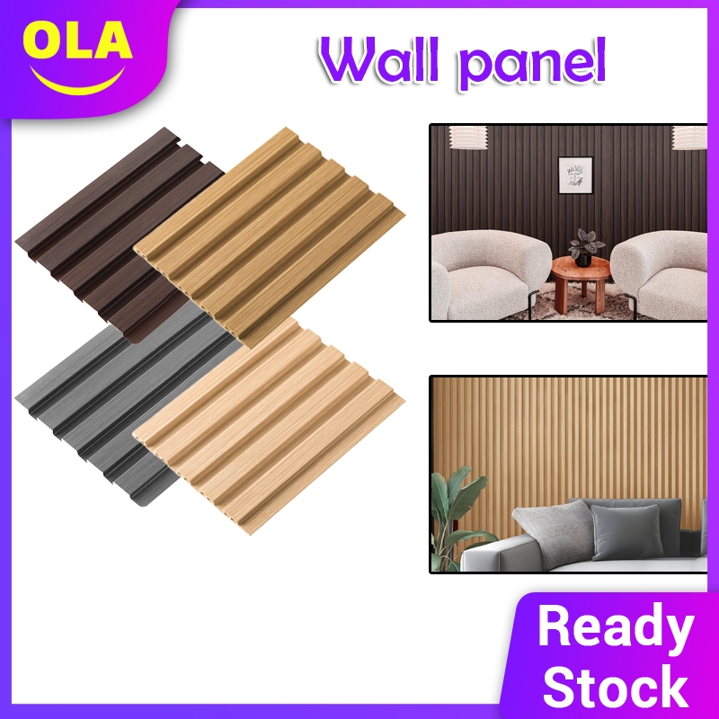 Slat Wall Panel Trims Wood Grain Slat Wall WPC Slats 3D Wall Panels ...