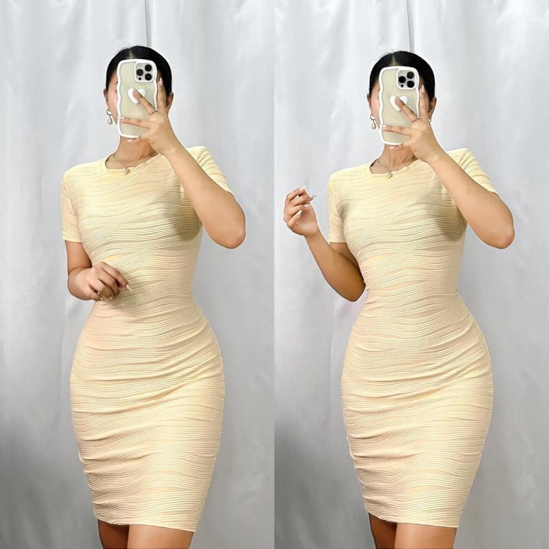 Basic Fitted bodycon Dress for women Shopee Philippines