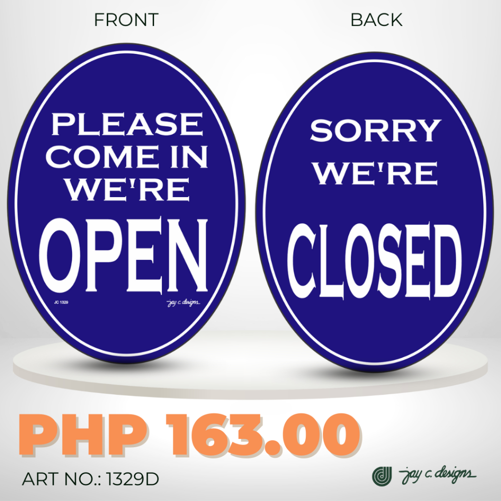 Jay C. Designs Acrylic Sign Open and Closed Signage 1329 | Shopee ...