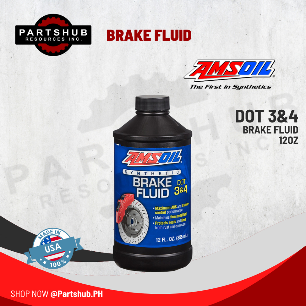 AMSOIL0021 DOT 3 & 4 SYNTHETIC BRAKE FLUID, 355ml Shopee Philippines
