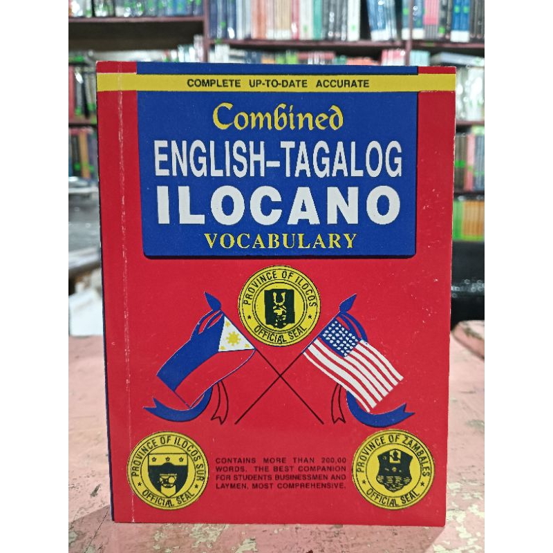 Combined EnglishTagalog Ilocano Vocabulary Dictionary Shopee Philippines