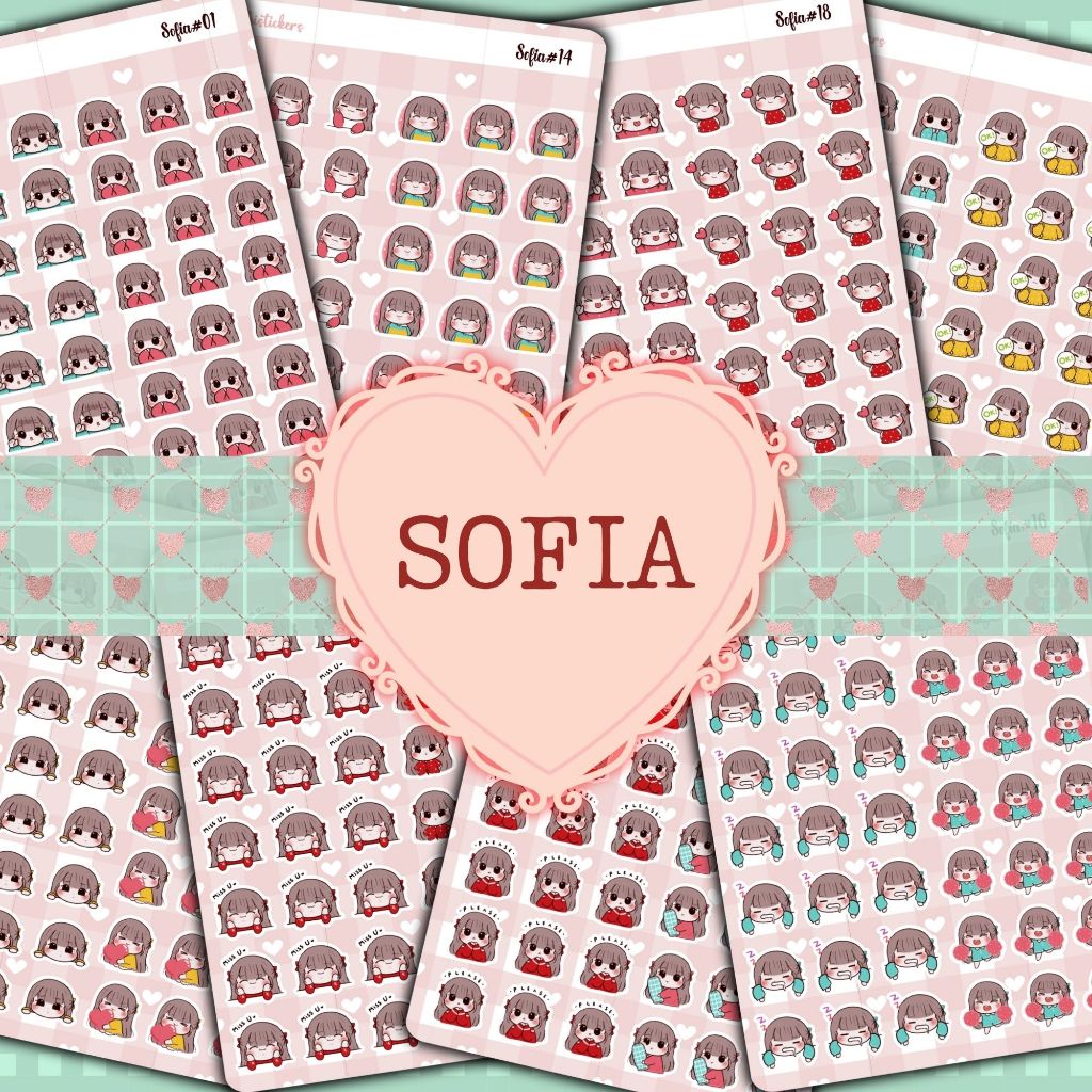 CUTIE SOFIA CHIBIS - LITTLE GIRL SERIES PLANNER STICKERS | Shopee ...