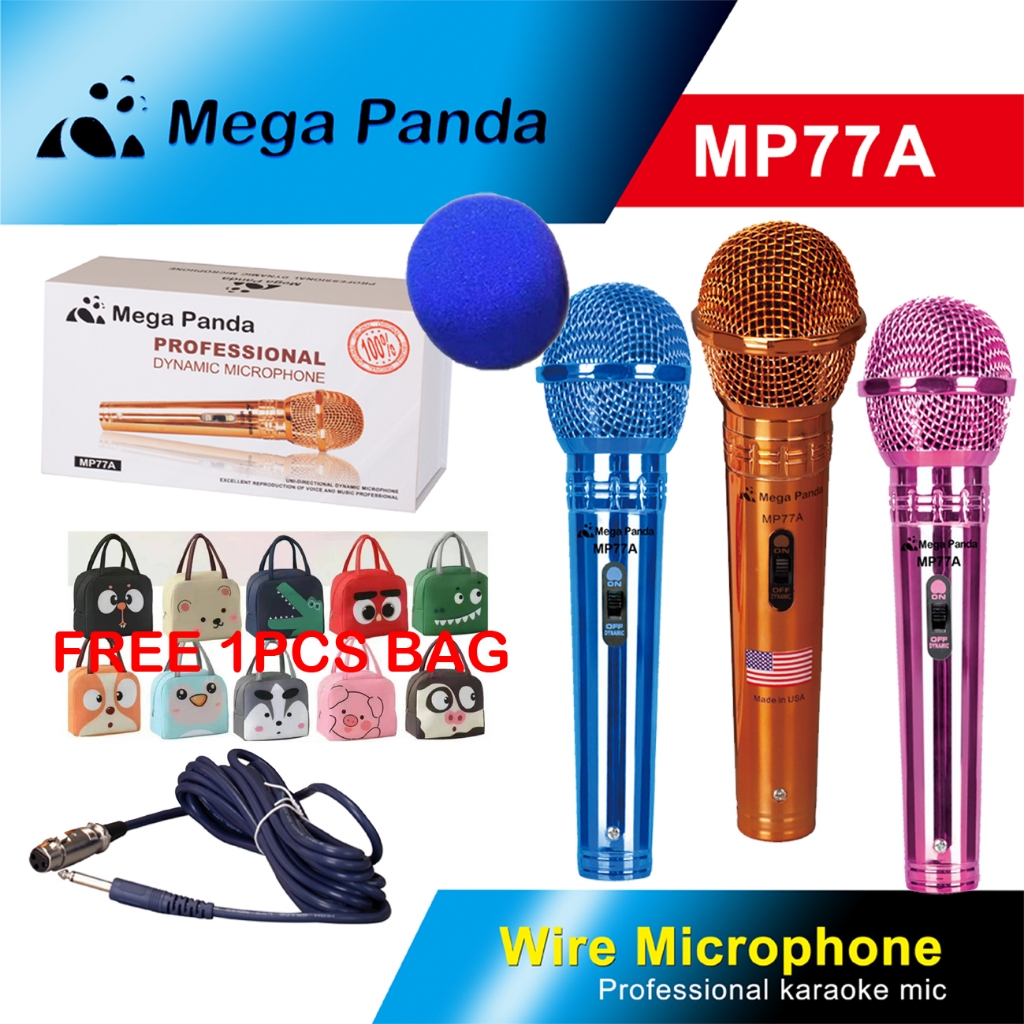 MegaPanda Karaoke Mic MP77A HighEnd Dynamic Wired Karaoke Microphone