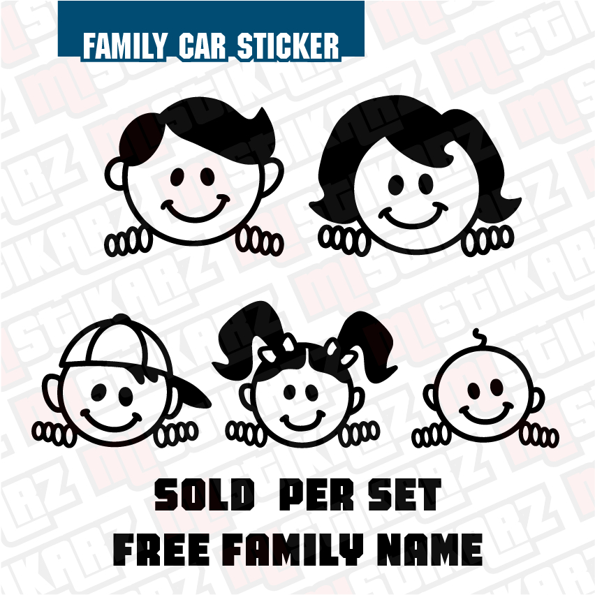 Family car sticker Part 2 Vinyl Sticker | Shopee Philippines