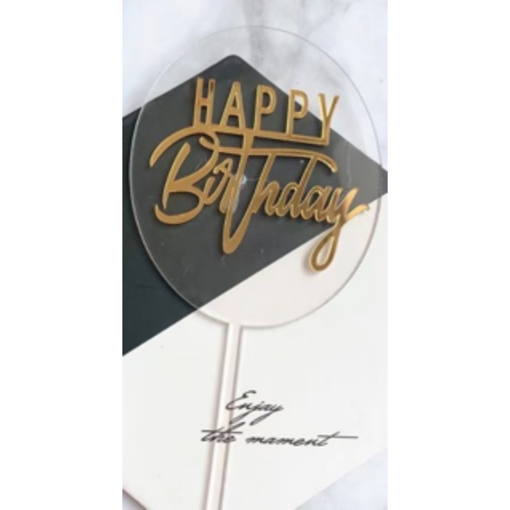 Happy Birthday Acrylic Cake Topper | Shopee Philippines