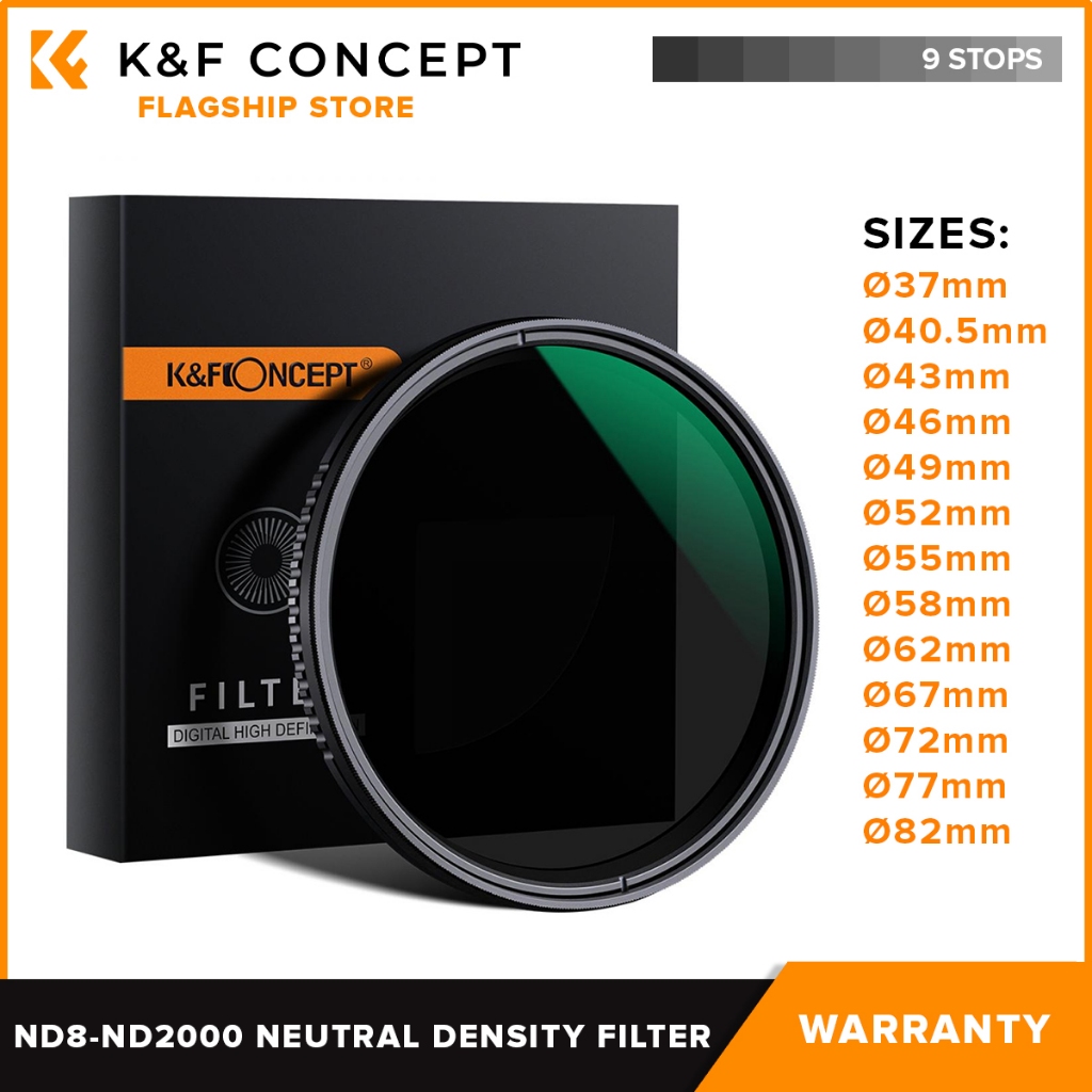 K&F Concept PH Official ND8-ND2000 Variable Neutral Density Glass ...