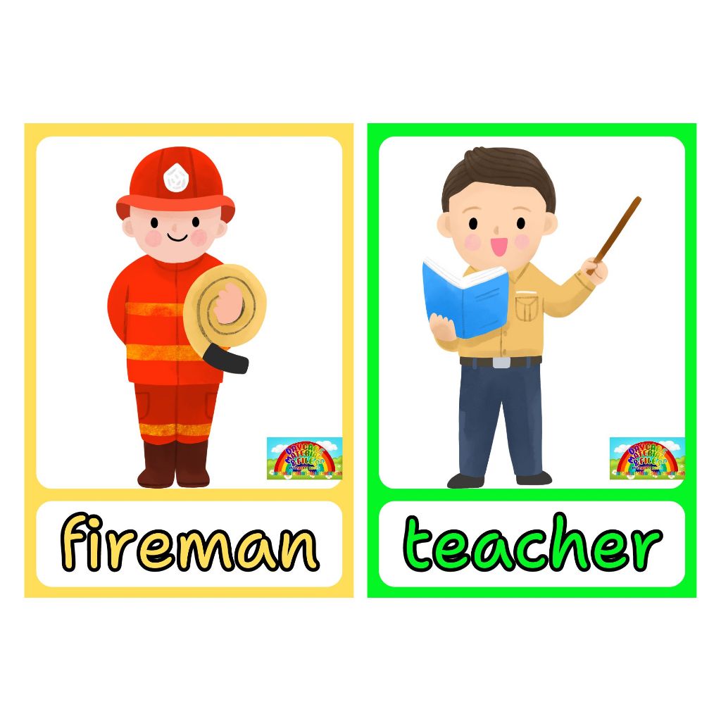COMMUNITY HELPERS LAMINATED FLASHCARDS | Shopee Philippines
