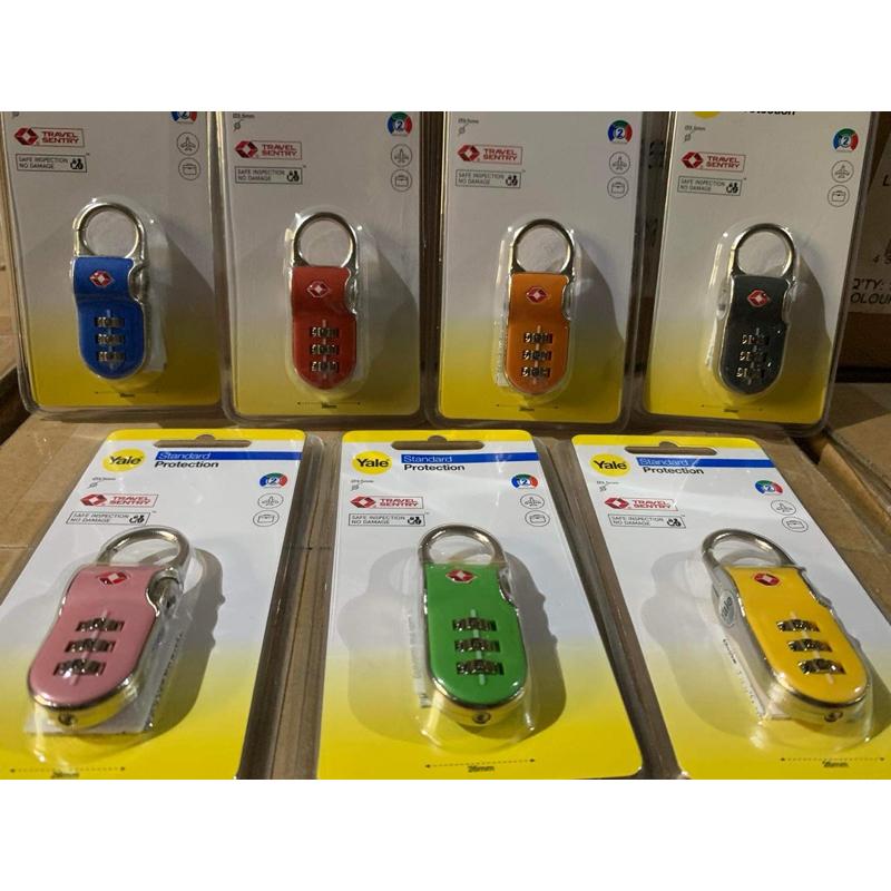 Yale TSA Approved Luggage Clip On 3 Digit Combination Lock TSA002