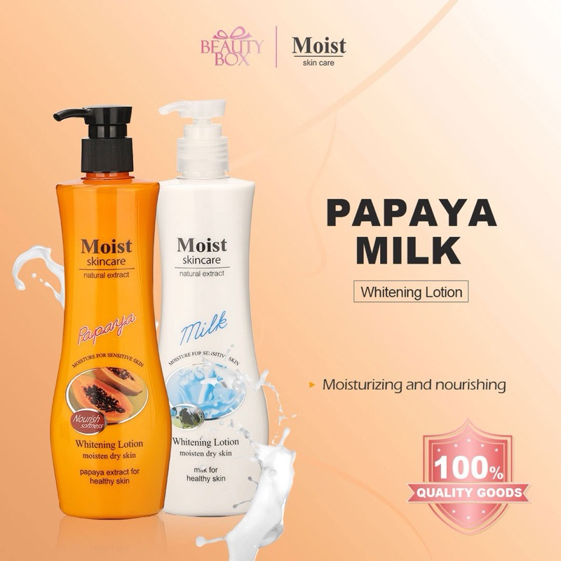 Moist Whitening Smooth Body Lotion Skincare Cream Milk Papaya