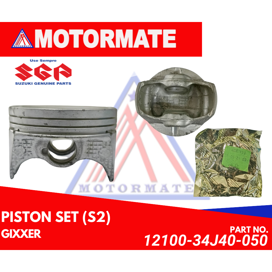 SGP PISTON SET 0.5 S2 Suzuki Gixxer 150 Part No. 12100 34J40 050 Shopee Philippines