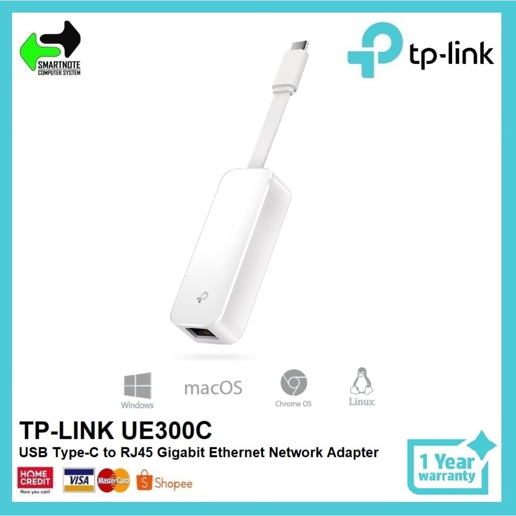 Tp Link Ue300c Usb Type C To Rj45 Gigabit Ethernet Network Adapter Tp Link Tplink Shopee 9626