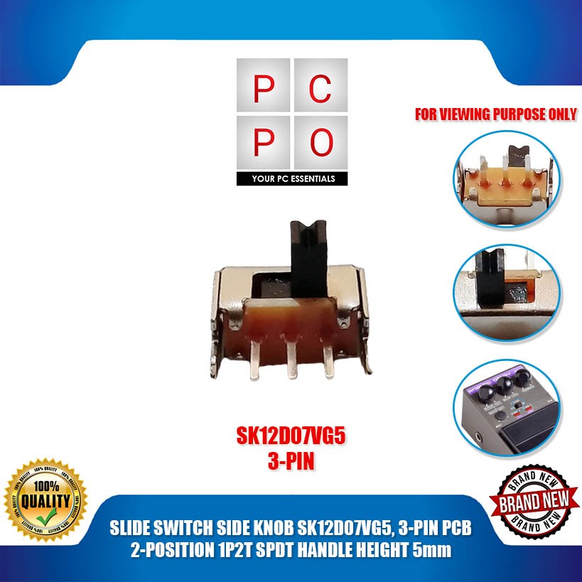 10 X Mini DPDT Slide Switches - 6-Pin, On-On, 0.5A 50VDC, Solder Terminals, For Electronics Projects 5 thumbnail image
