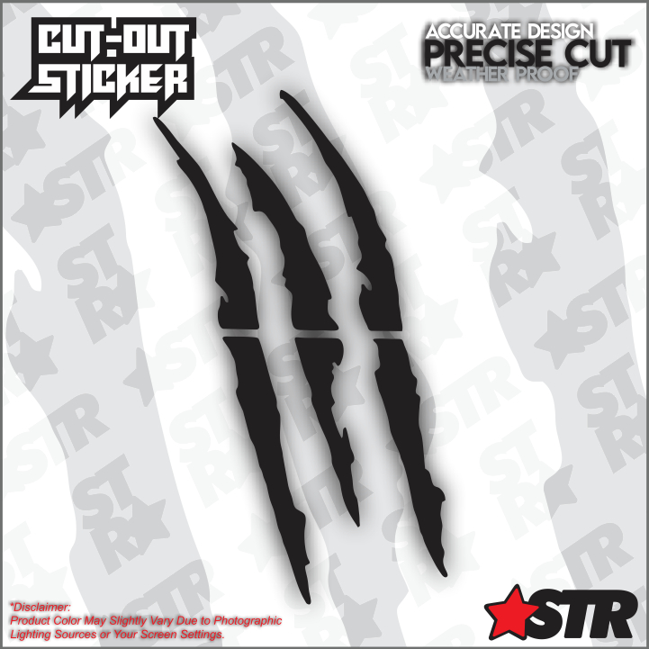 Monster Scratch Cut-out Sticker | Shopee Philippines