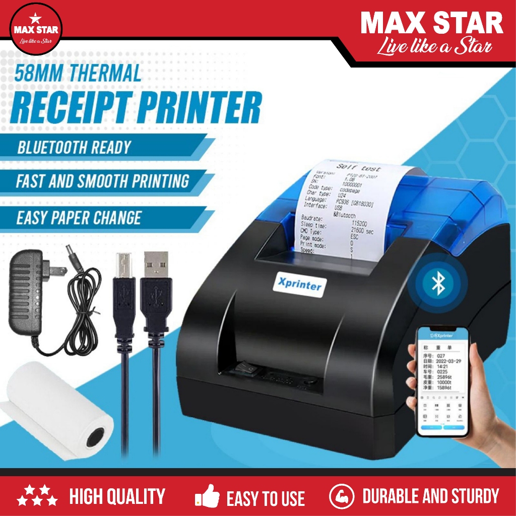 XP-58IID (BLUETOOTH+USB) 58MM Thermal Cash Receipt POS Pinter With ...