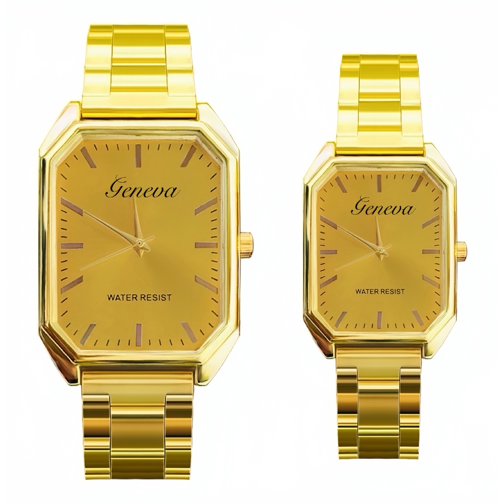 Geneva Fashion Metal Couple Watch Analog Design Watch For Men And Women Shopee Philippines