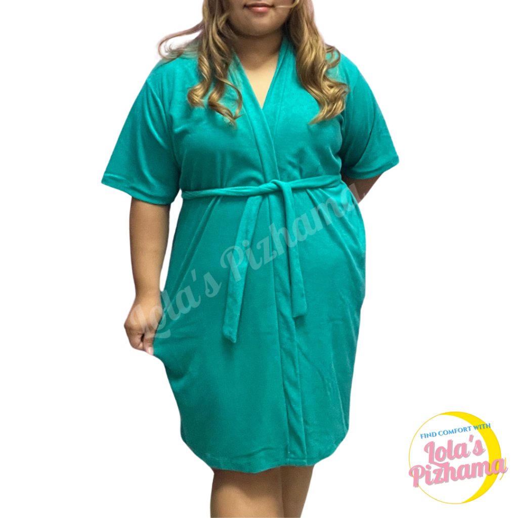 BATHROBE COTTON TOWEL UNISEX FIT UP TO 3XL PLUS SIZE BATH ROBE QUICK