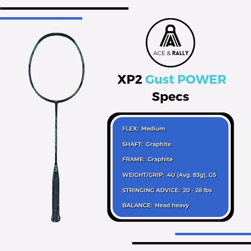 XP2 Gust Power Badminton Racket | Shopee Philippines