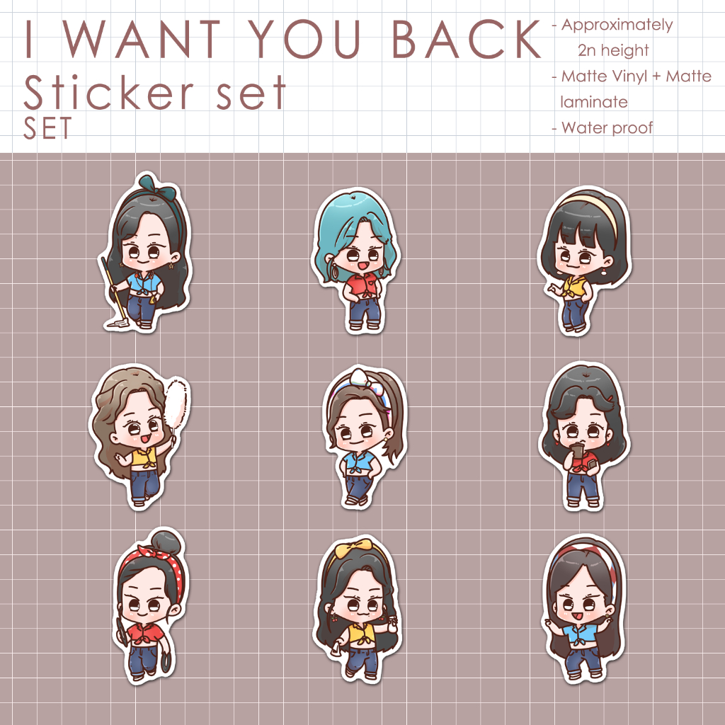 (SET) I want you back sticker set | Shopee Philippines