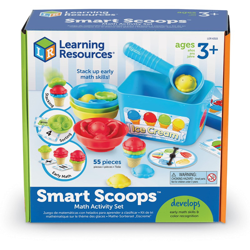 Learning Resources Smart Scoops Math Activity Set, Stacking and Sorting ...