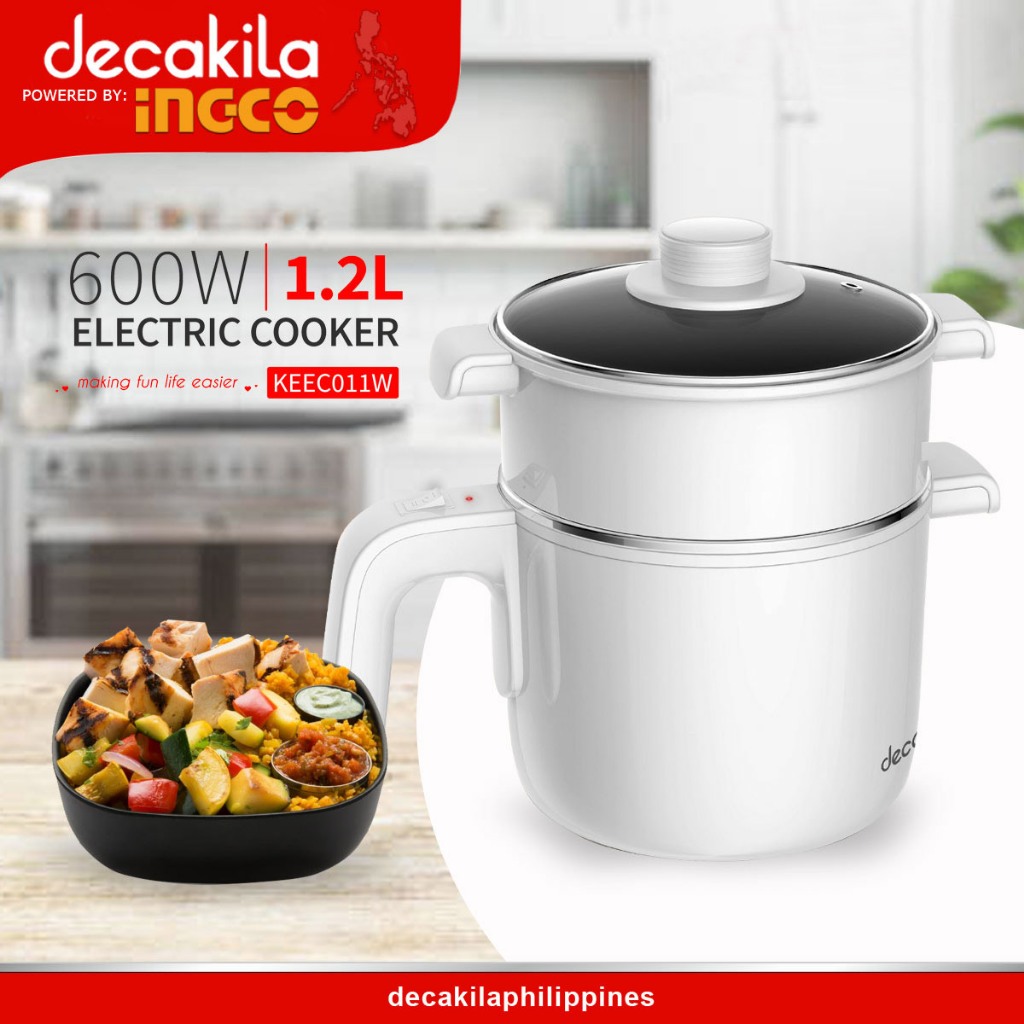 DECAKILA KEEC011W UNTENSILS ELECTRIC MULTI COOKER 1.2L 600W WITH BOIL ...