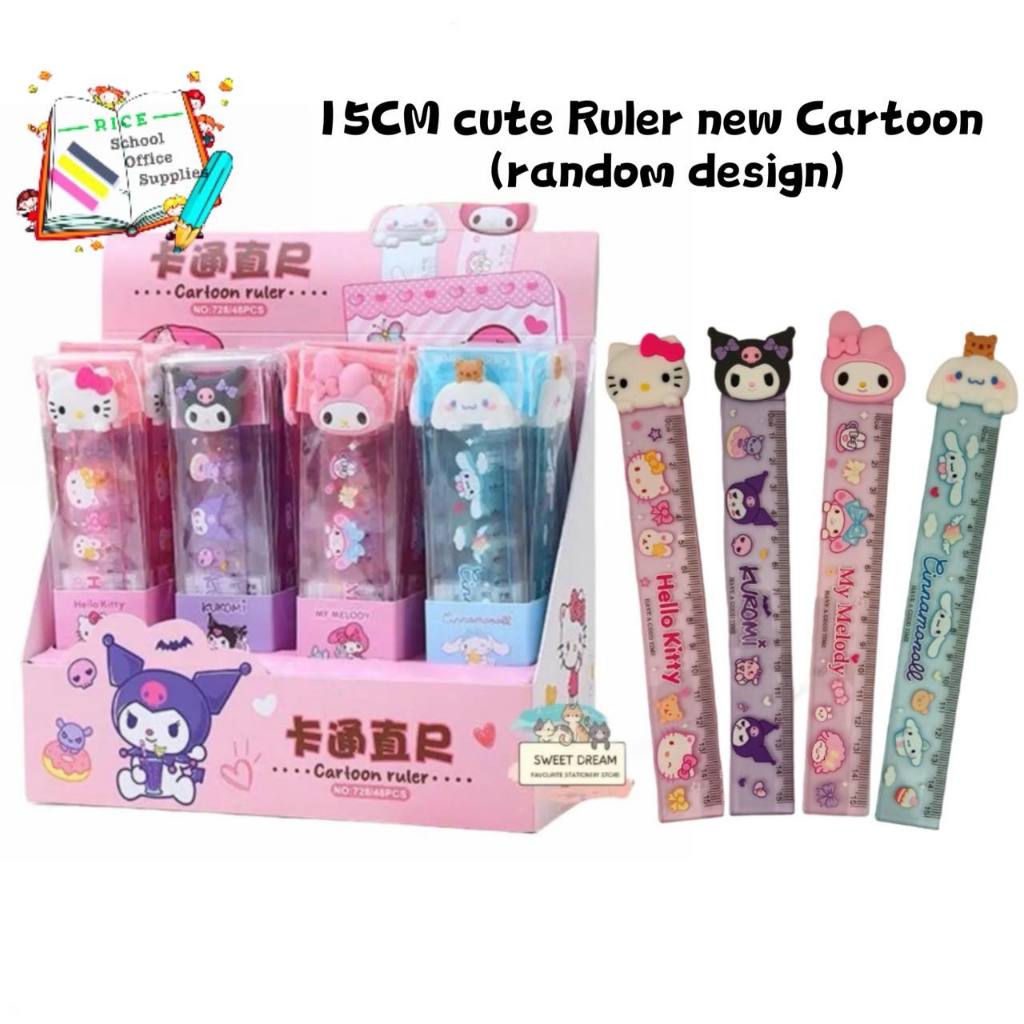 cute Ruler new Cartoon 15CM Student Measurement Pattern Stationery ...