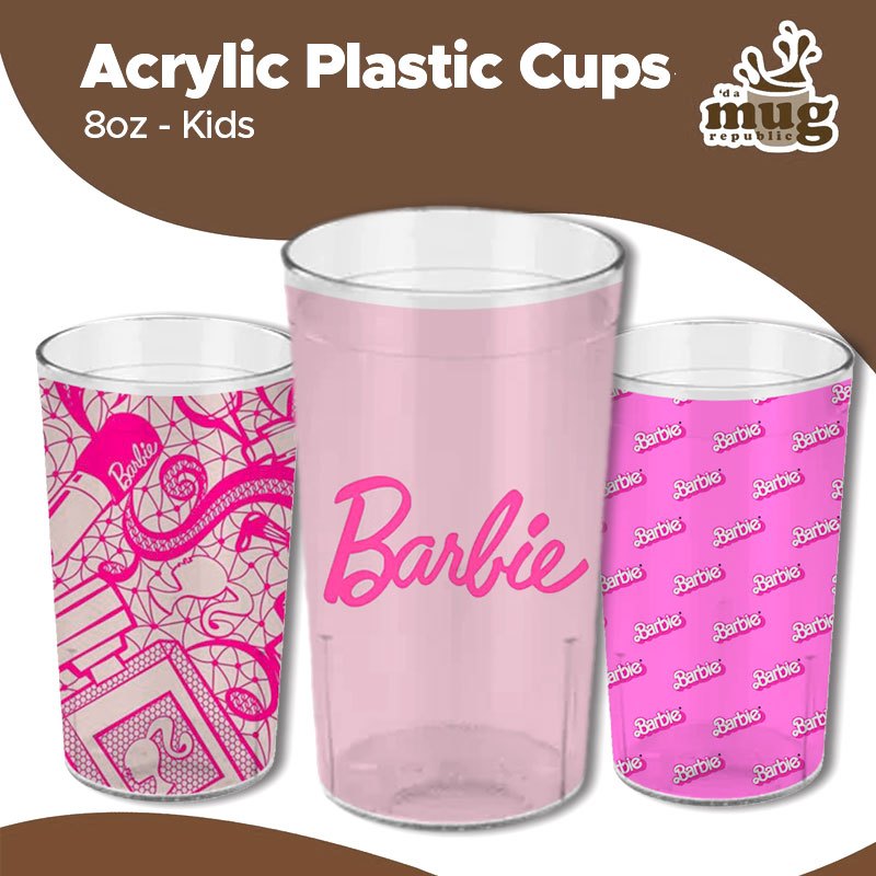 Blungees 8oz Baso Pambata Kids Cup Acrylic Frosted Plastic Cup - Barbie ...