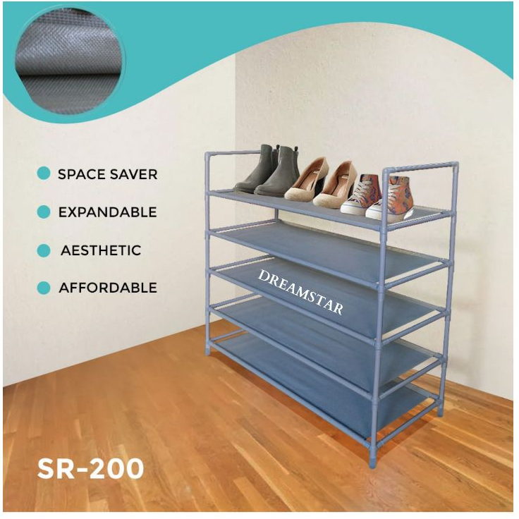 5 Layer Adjustable/Expandable Shoe Rack Stackable shoe rack organizer ...