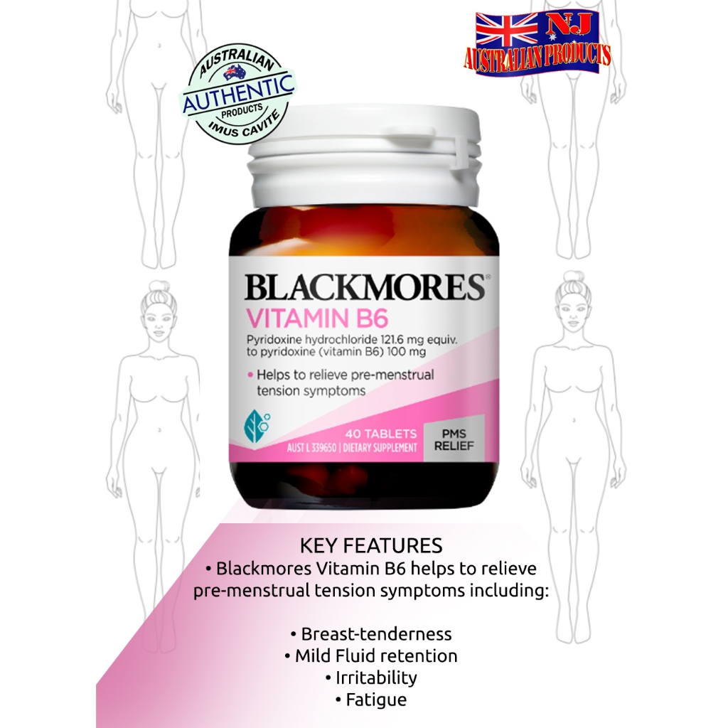 Blackmores VITAMIN B6 Helps to relieve Women's premenstrual tension