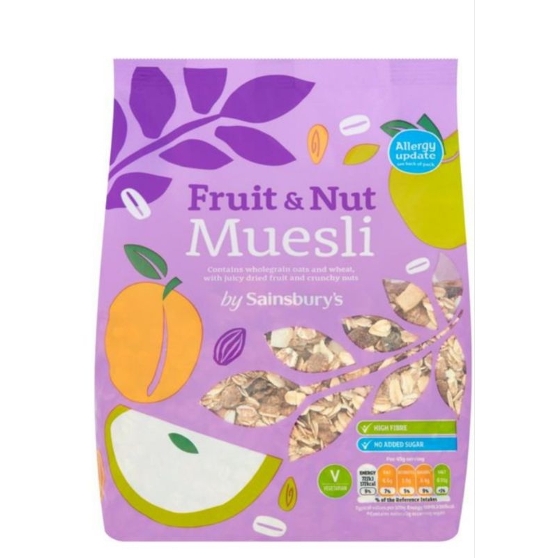 Sainsbury's Fruit and Nut Muesli 750g Shopee Philippines