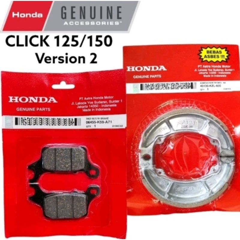 HONDA CLICK BRAKE SHOE/PAD (125/150V2 model) Shopee Philippines