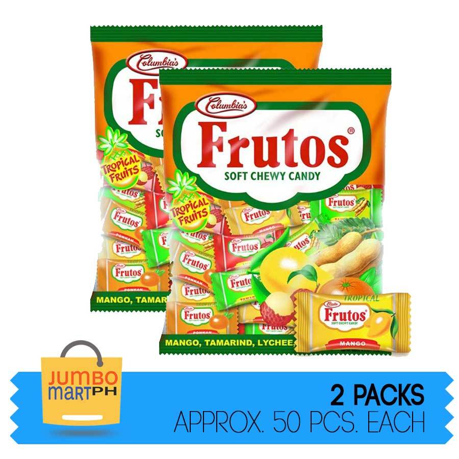 FRUTOS TROPICAL FRUITS CHEWY CANDY x 2 PACKS / 50 PCS PER PACK | Shopee ...