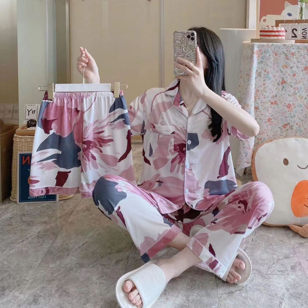 CAND 3 in 1 Korean Cute Shorts Pajama Terno Sleepwear for Women Shopee Philippines