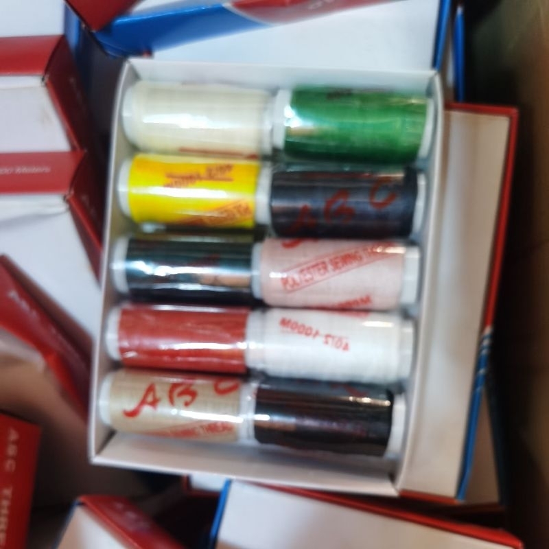 10pcs/box polyester sewing thread strong premium sewing thread | Shopee ...