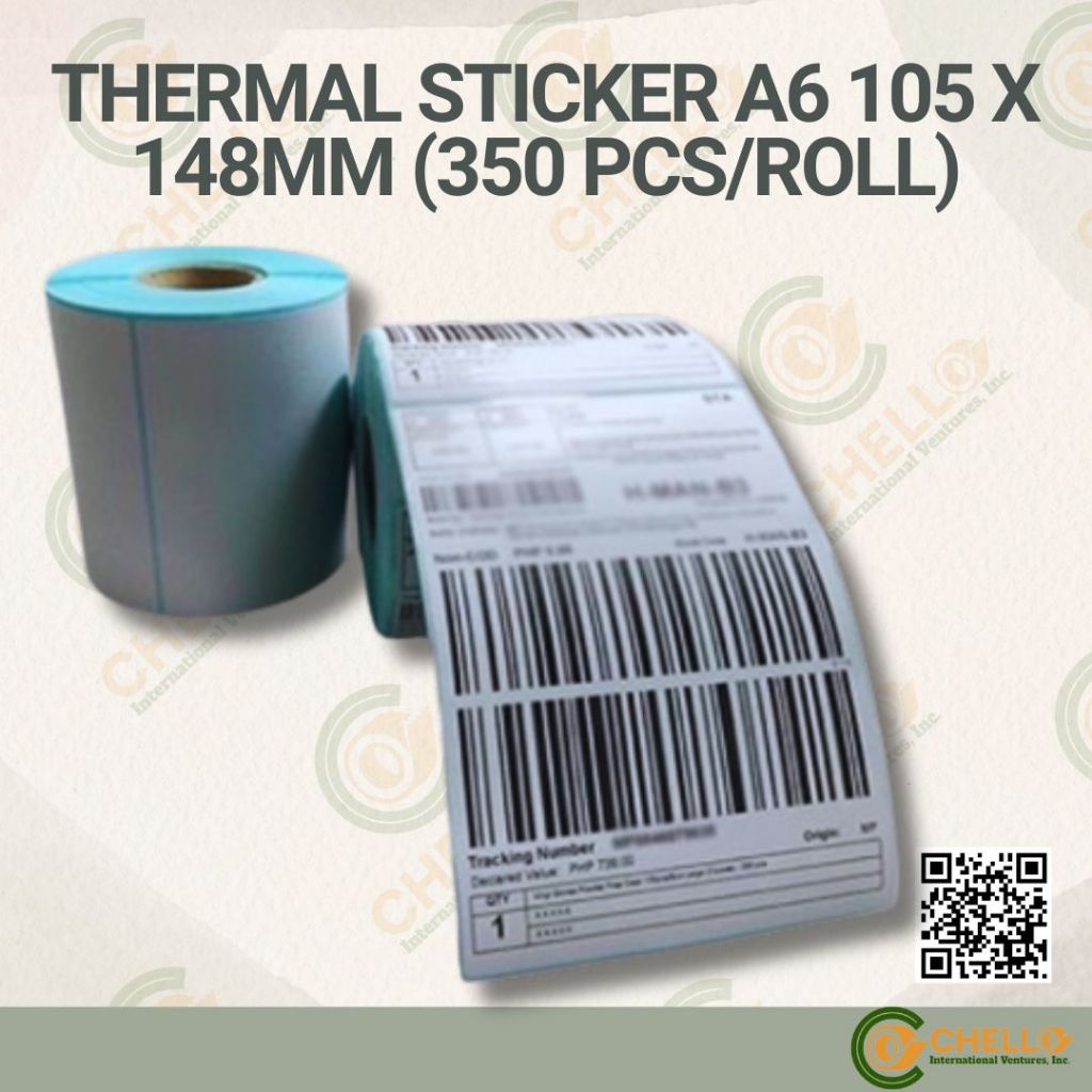 Thermal Sticker A6 105 X 148mm (350 pcs/roll) | Shopee Philippines