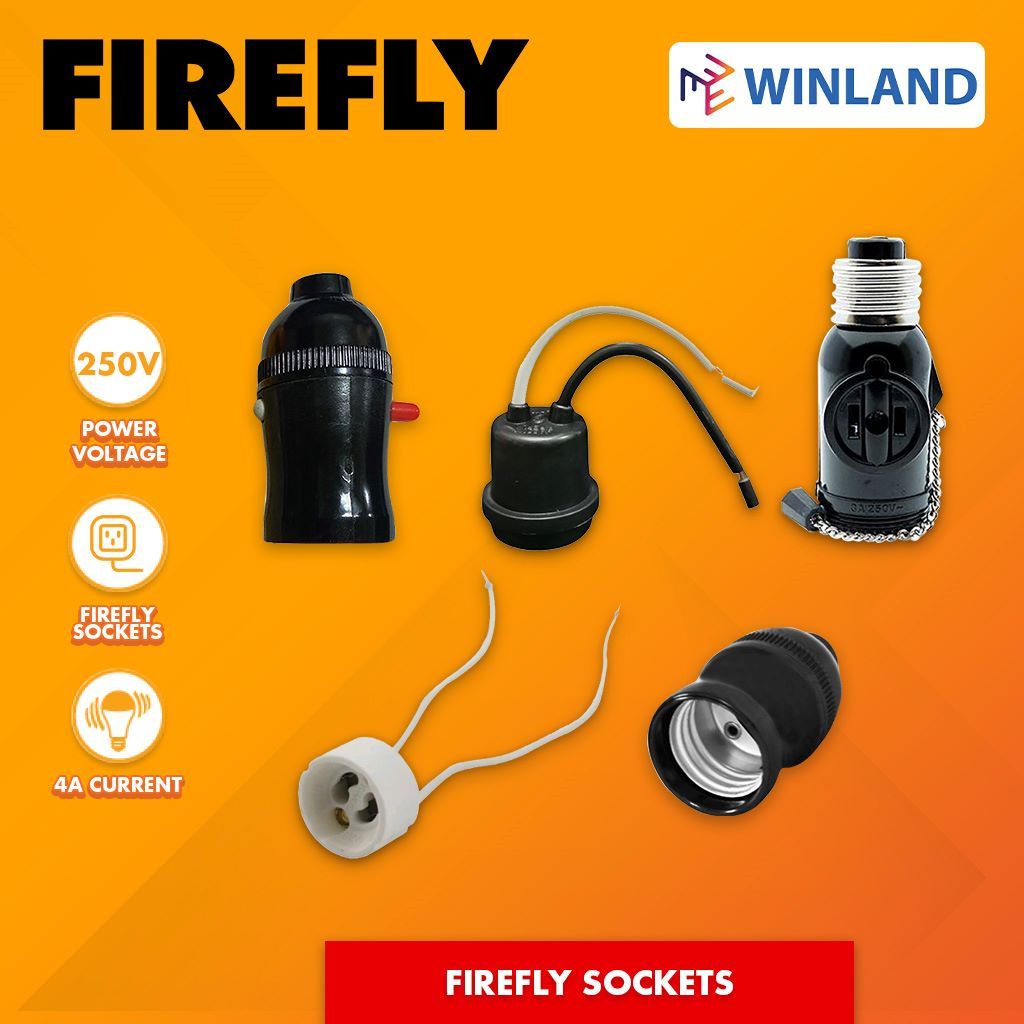 Firefly by Winland Keyless Socket, Push Through Socket, Pull Chain
