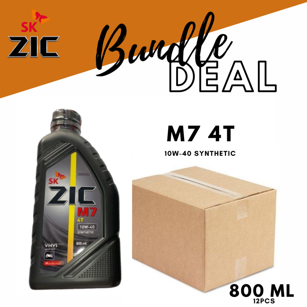 1 BOX OF SK ZIC M7 4T 10W-40 800ML | Shopee Philippines
