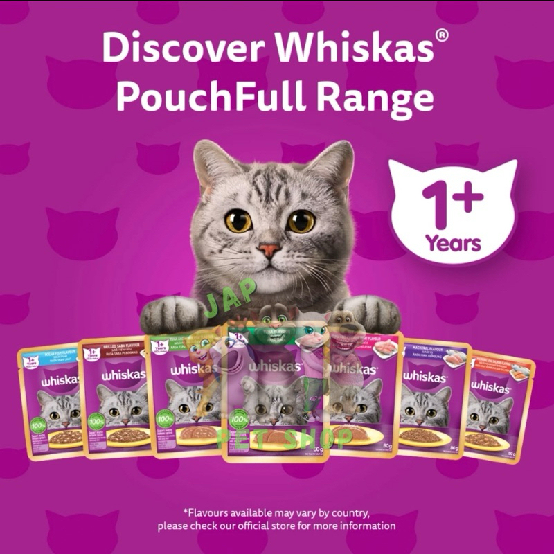 Whiskas Cat Pouch Wet Food for Kitten Adult 80grams Shopee Philippines