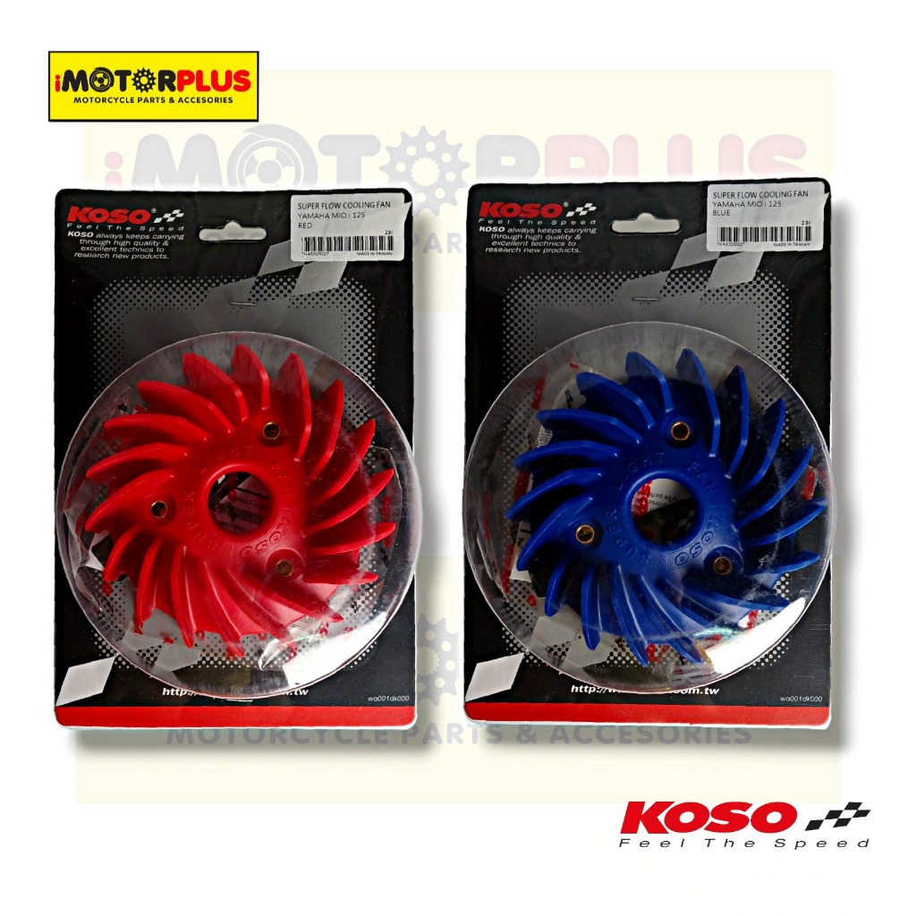 KOSO RACING SUPER FLOW COOLING FAN for YAMAHA MIO i125 BLUE/RED ...