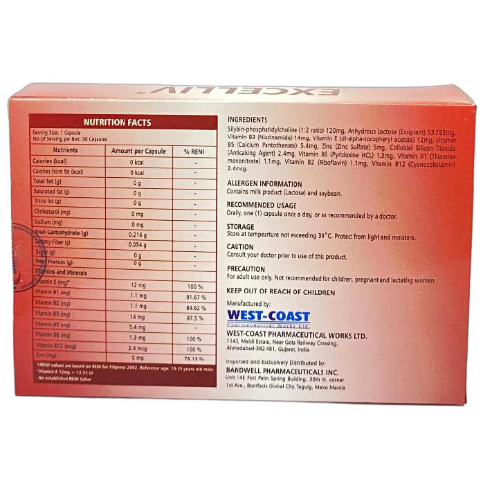 EXCELLIV® Silybin-Phosphatidylcholine + Vitamins + Zinc | Shopee ...