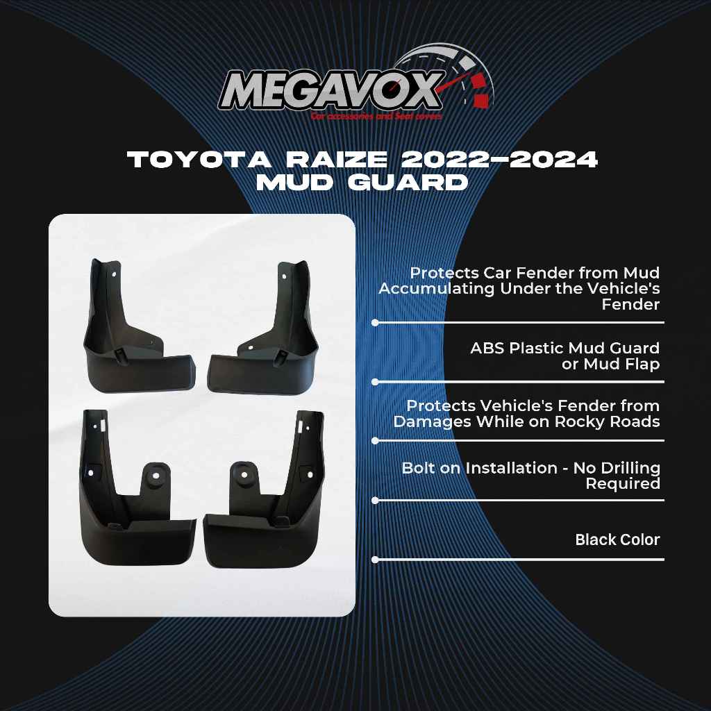 Toyota Raize 2022-2024 Mud Guard | Shopee Philippines