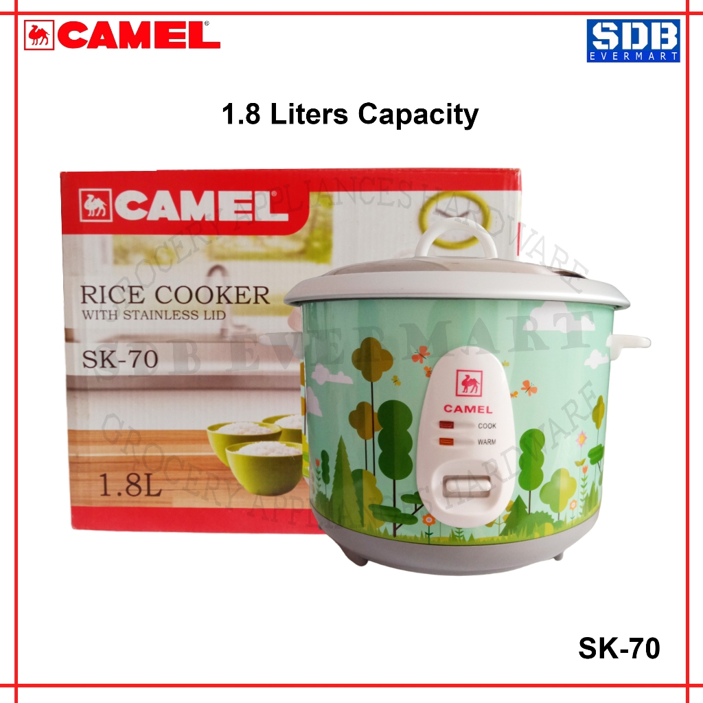 Camel-Rice Cooker-10 Cups/1.8 Liter Capacity-(SK70)-1pc | Shopee ...
