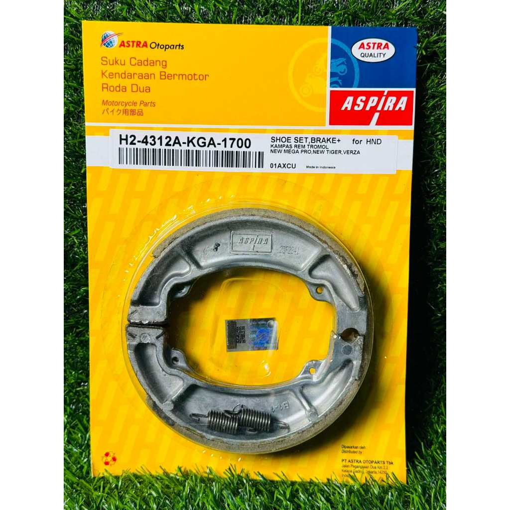 ASPIRA BRAKE SHOE SET FOR HONDA CLICK BEAT H2-4312A-KGA-1700 | Shopee ...