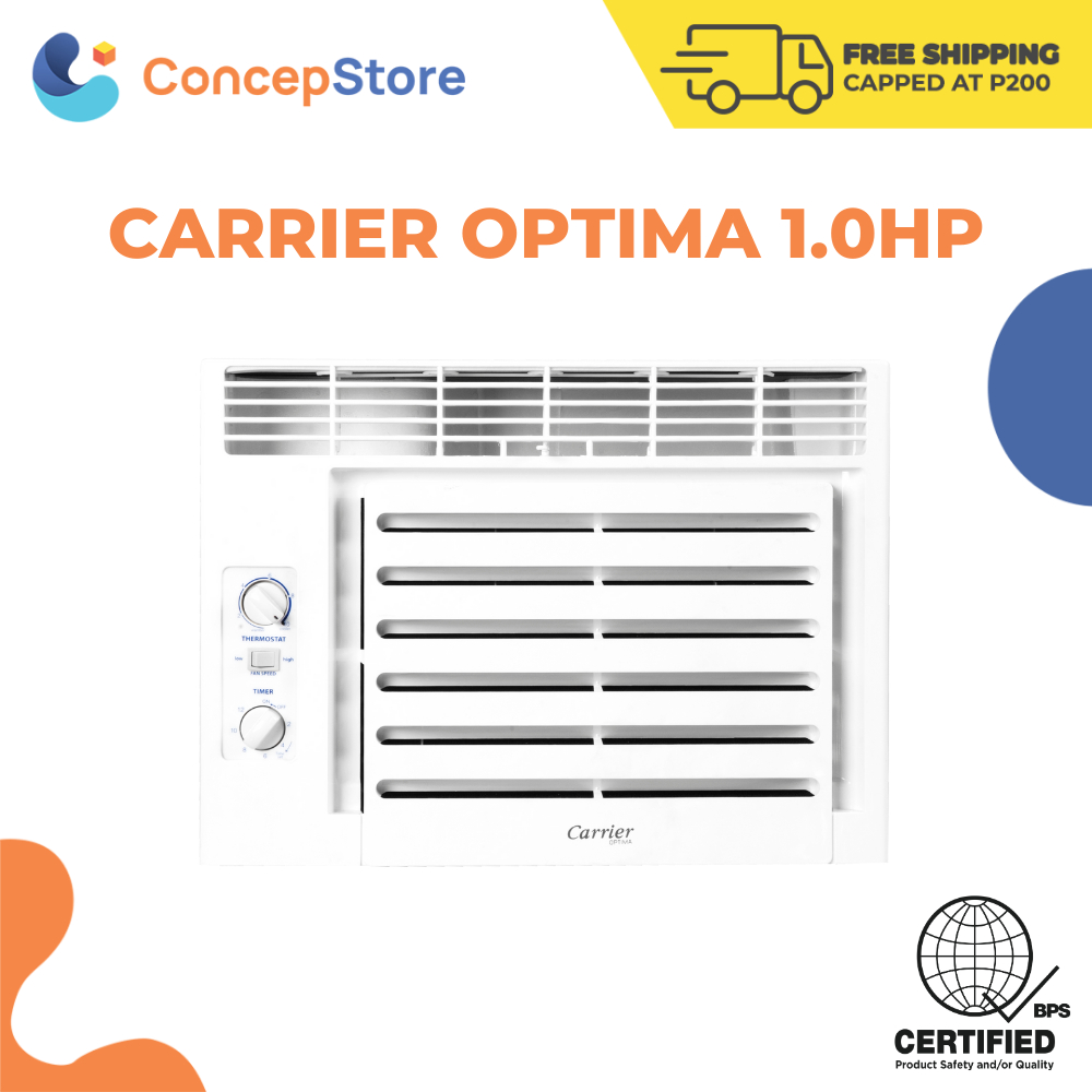Carrier 1.0 HP Optima Window Type Air Conditioner | Shopee Philippines
