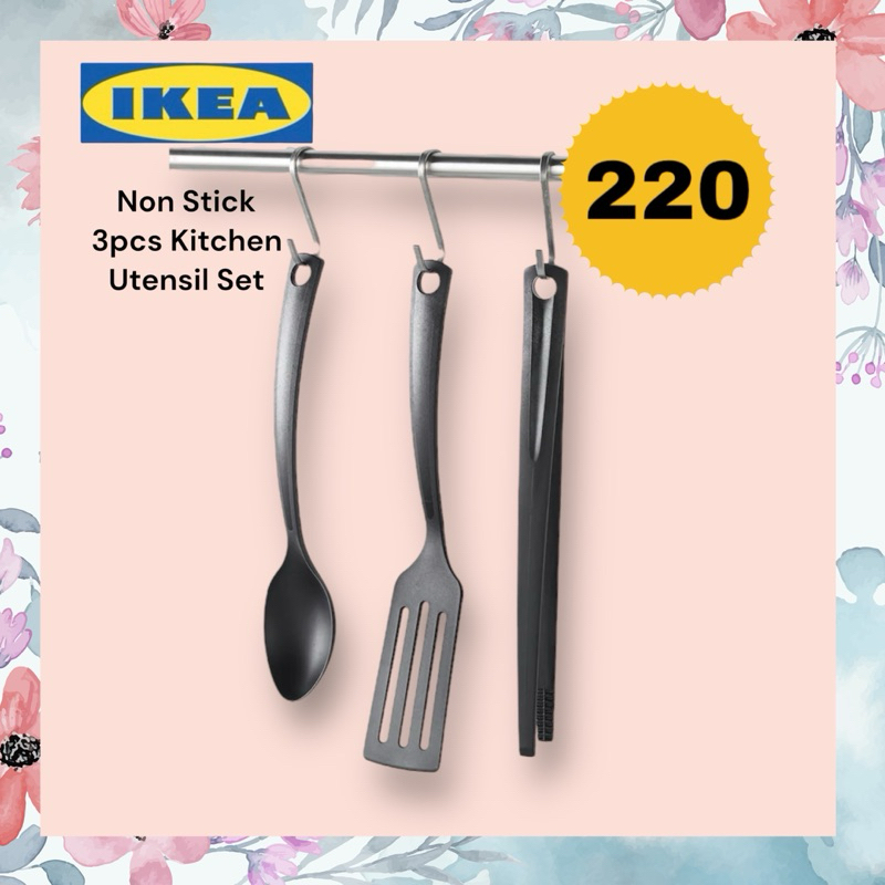IKEA GNARP 3piece kitchen utensil set, black Shopee Philippines