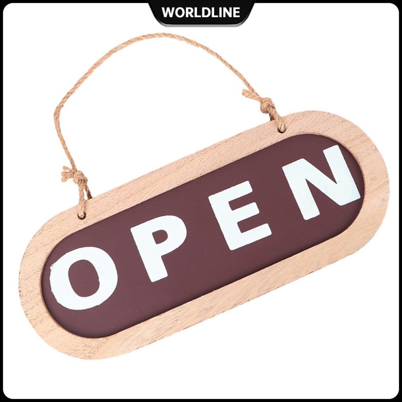 Double Sided Business Open Closed Signage Wooden Open Closed Hanging ...