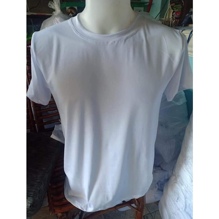 PLAIN WHITE TSHIRT COTTON SPANDEX (READY FOR SUBLIMATION) Shopee