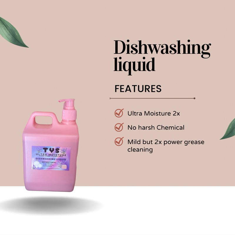 Tys Ultra moisture mild Dishwashing Liquid 1L jercan Pump , Premuim ...