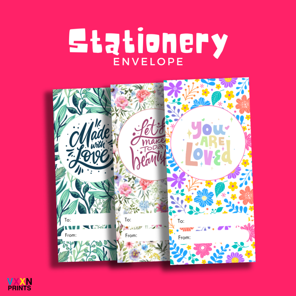 Cute Floral Stationery DIY Handmade Message Envelopes | 5 pcs per pack ...