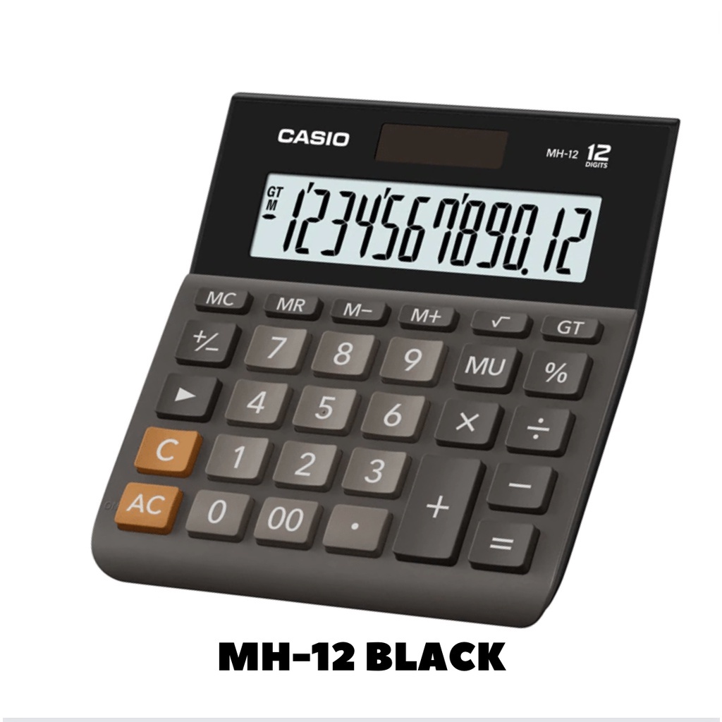 Casio Wide Series Calculator MH 12 Black Shopee Philippines